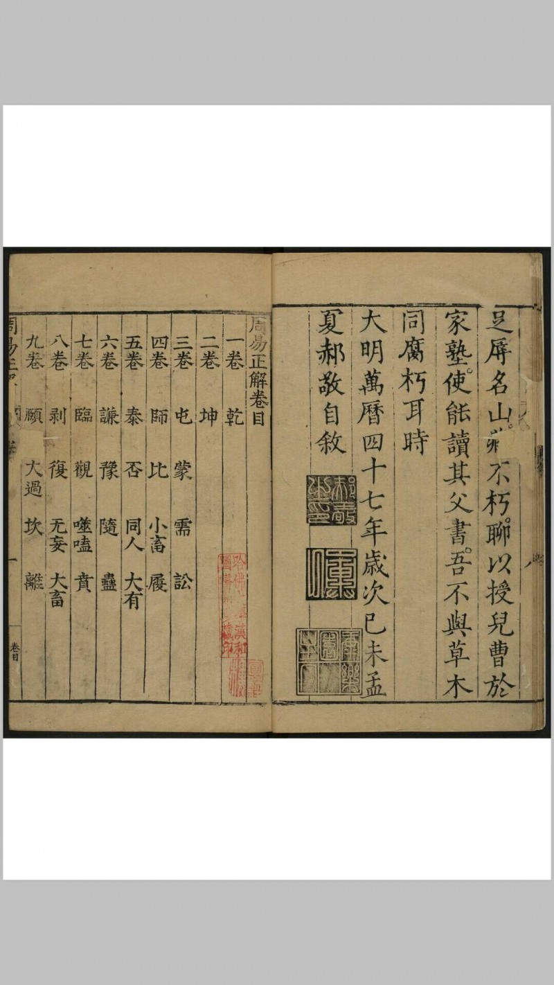 周易正解 二十卷, 读易一卷郝敬, 1558-1639年