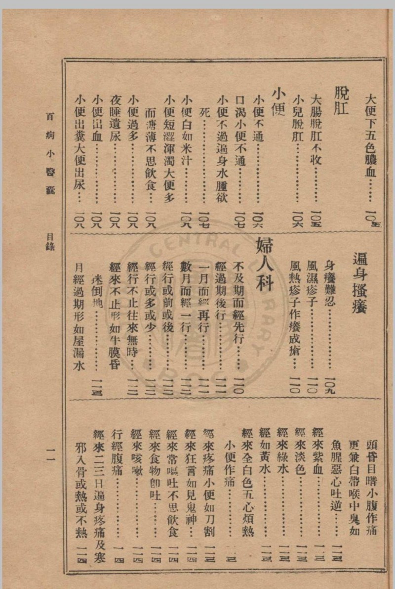 大众实用百病小医囊 冯伯贤新编 1937 上海中央书店