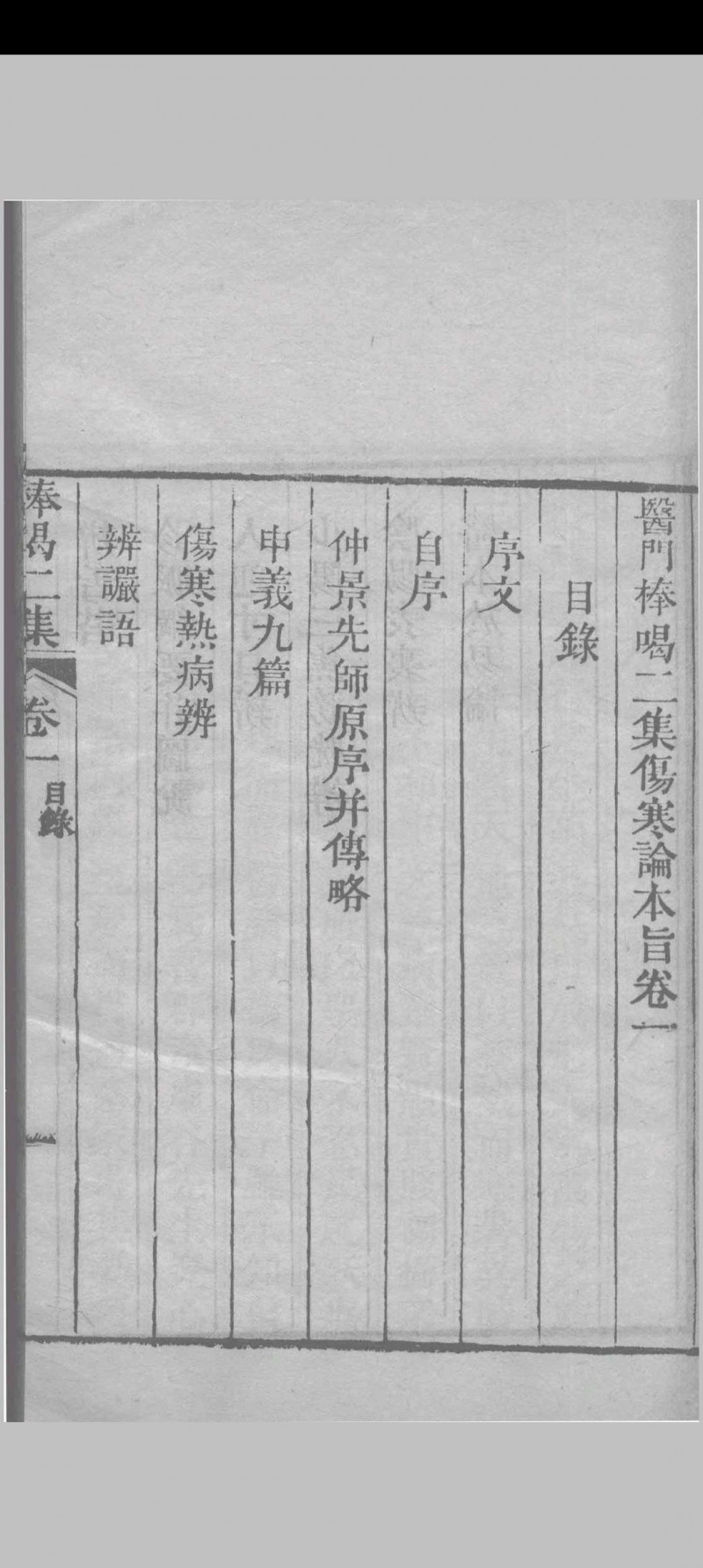 医门棒喝二集伤寒论本旨 章虚谷编注 1835