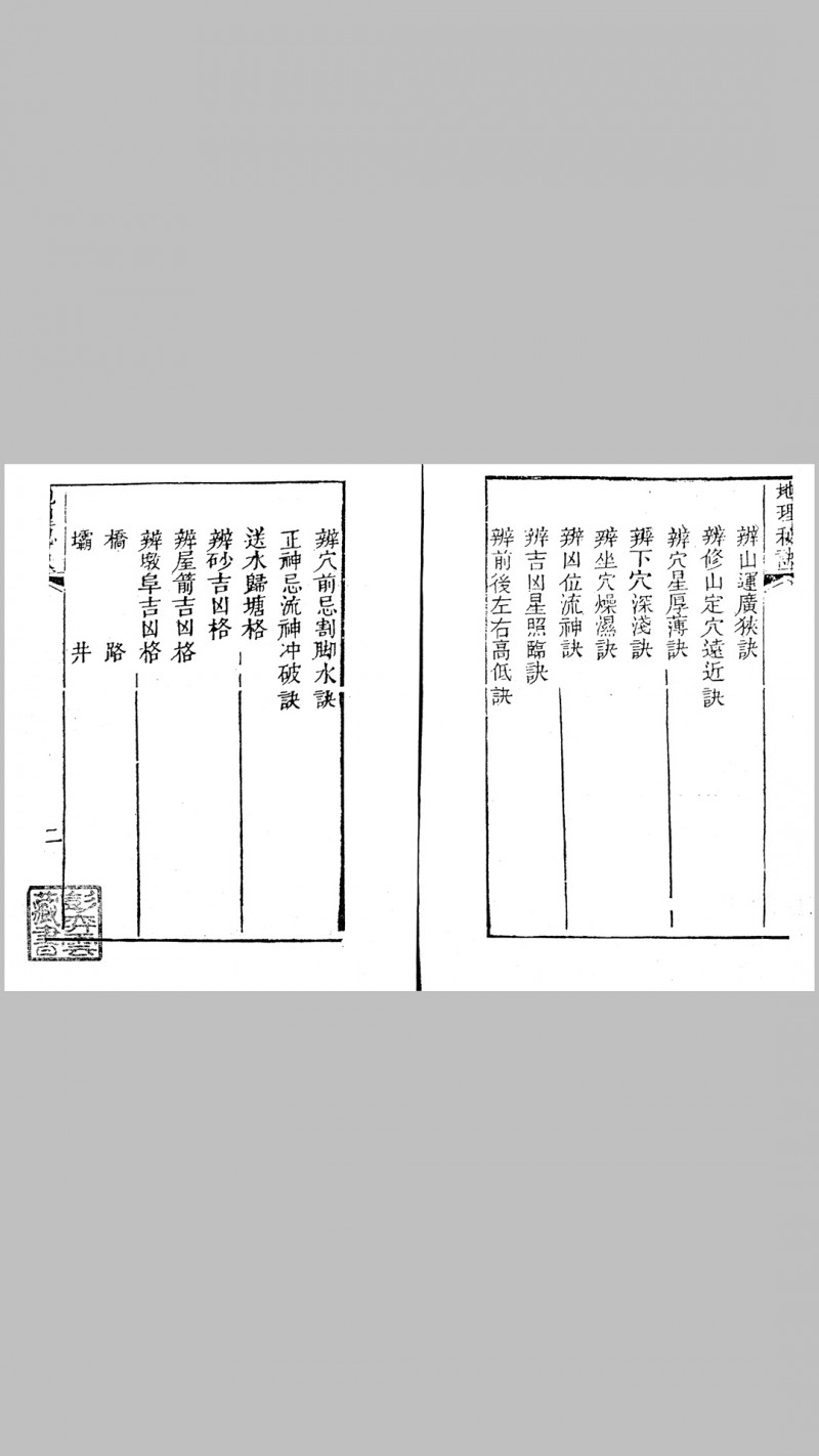 地理秘诀覆坟经隔山照