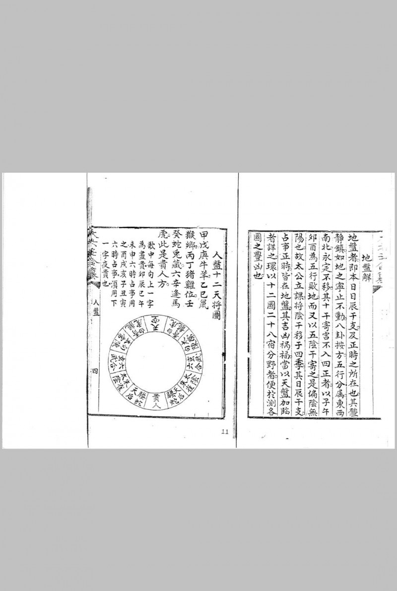 大六壬合纂八卷 (清)李云龙 汇辑 清钞本