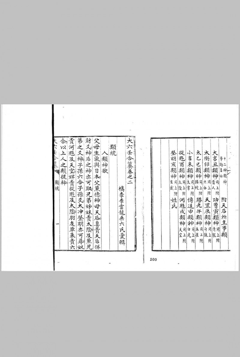 大六壬合纂八卷 (清)李云龙 汇辑 清钞本