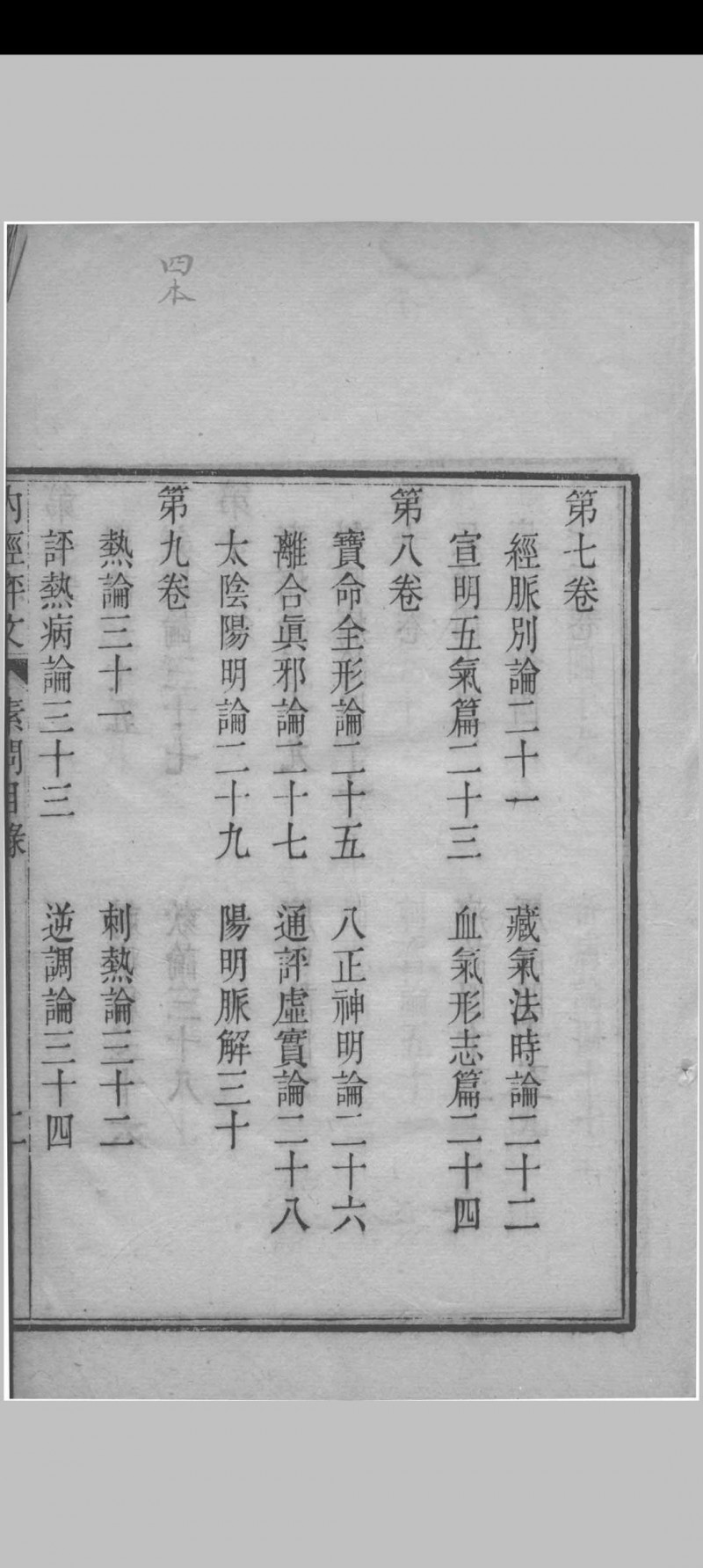 内经素问评文 （清）周雪海评注 1896