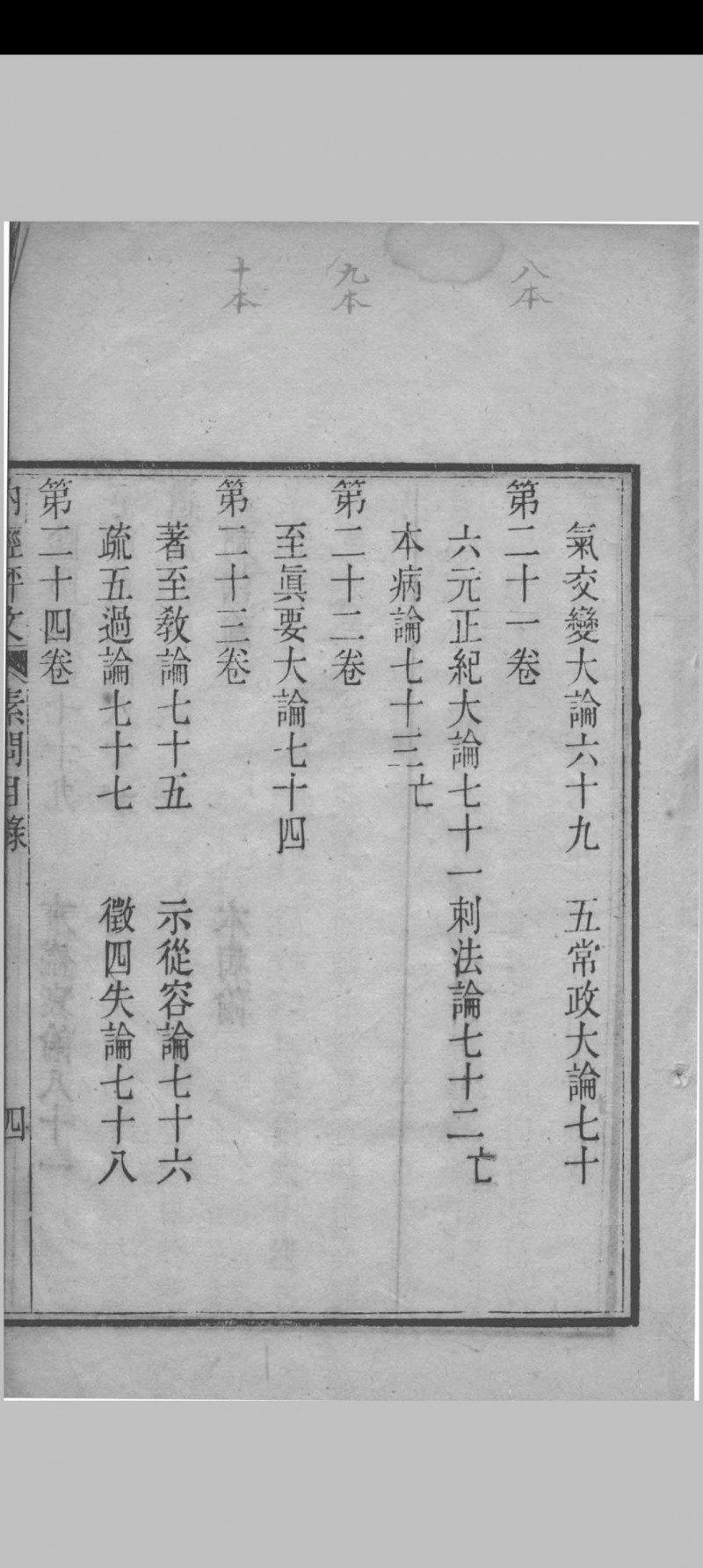 内经素问评文 （清）周雪海评注 1896