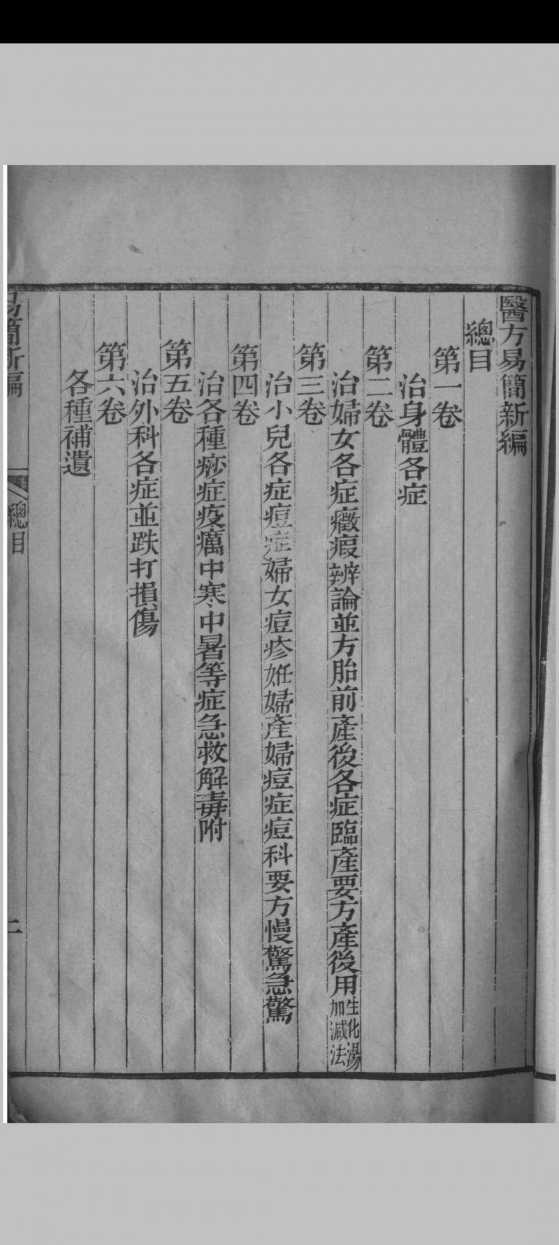 医方易简新编 （清）龚自璋（月川）辑 1851