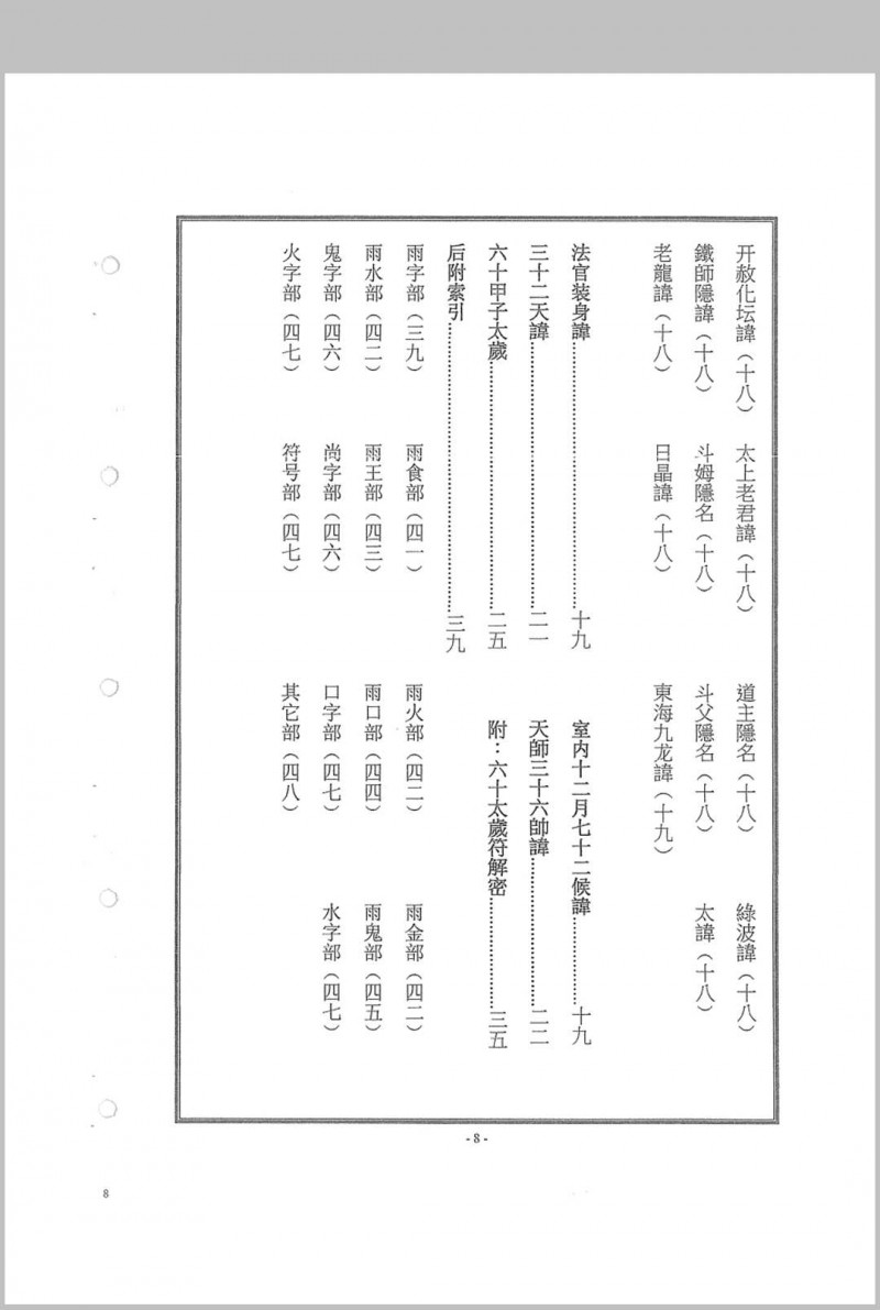 道教讳字汇集