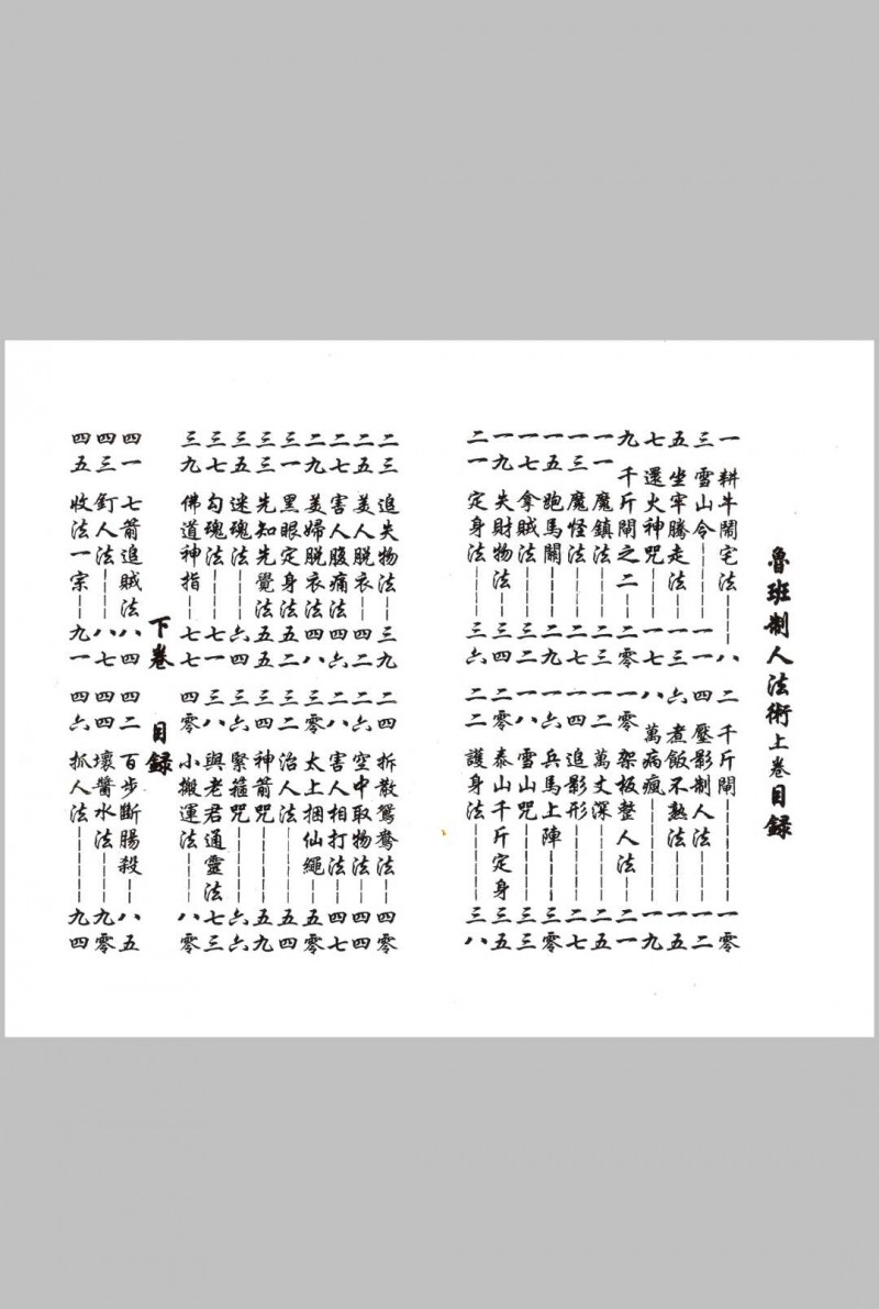 鲁班治人法术 上下