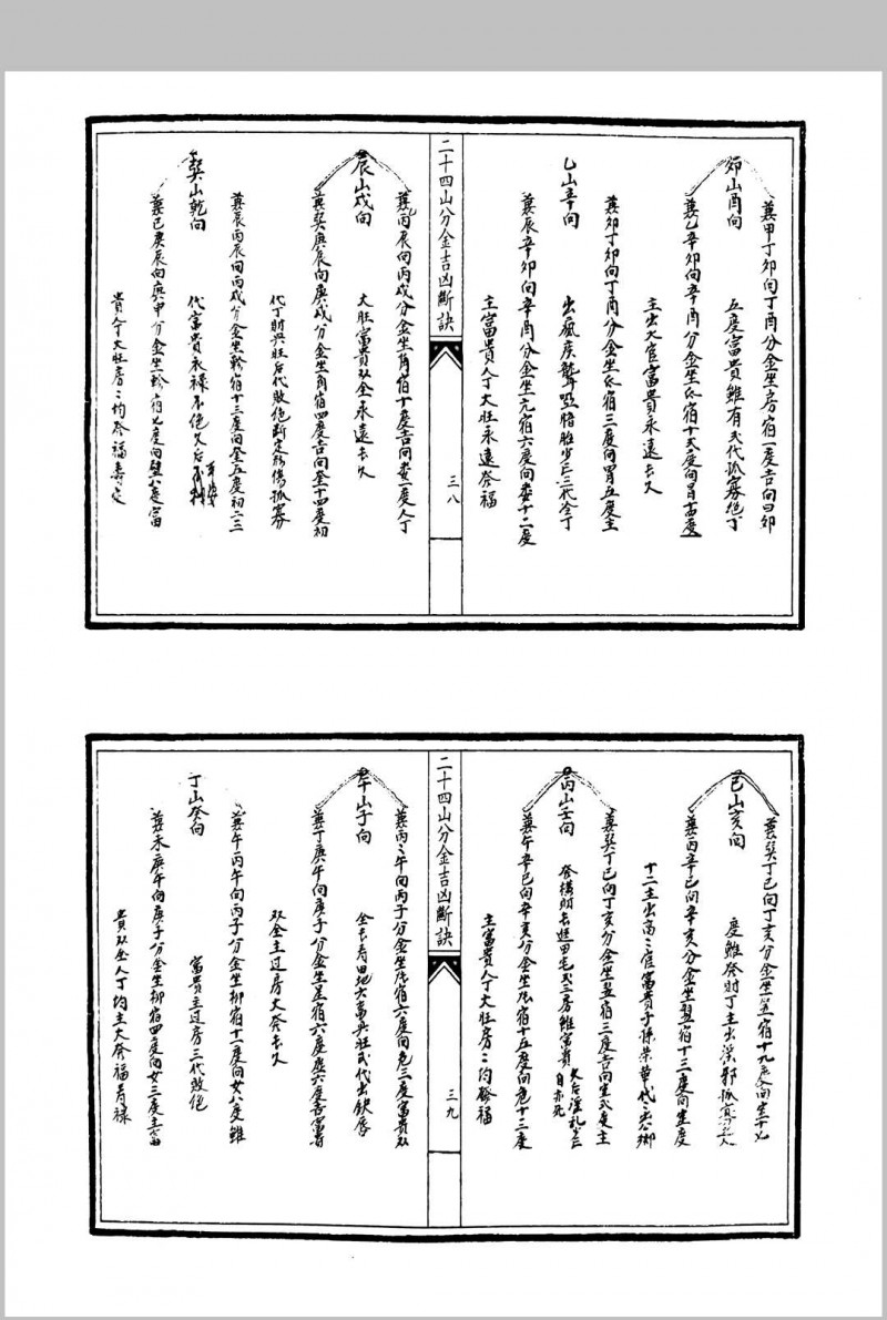 二十四山分金吉凶断诀